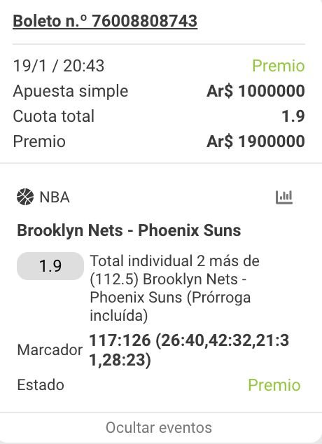 Resultado ganador #3